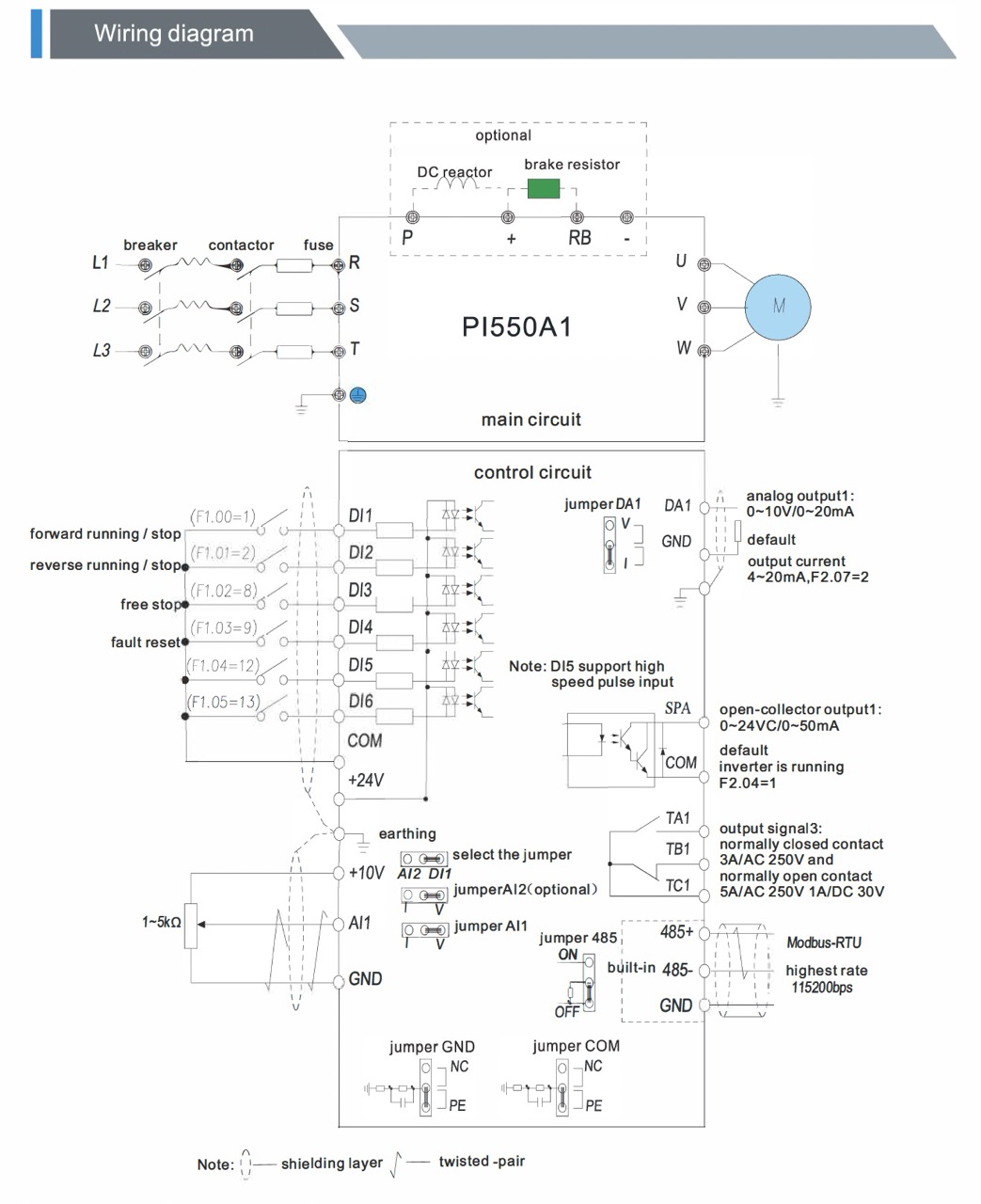 PXe-PI550A1 Wiring Diagram