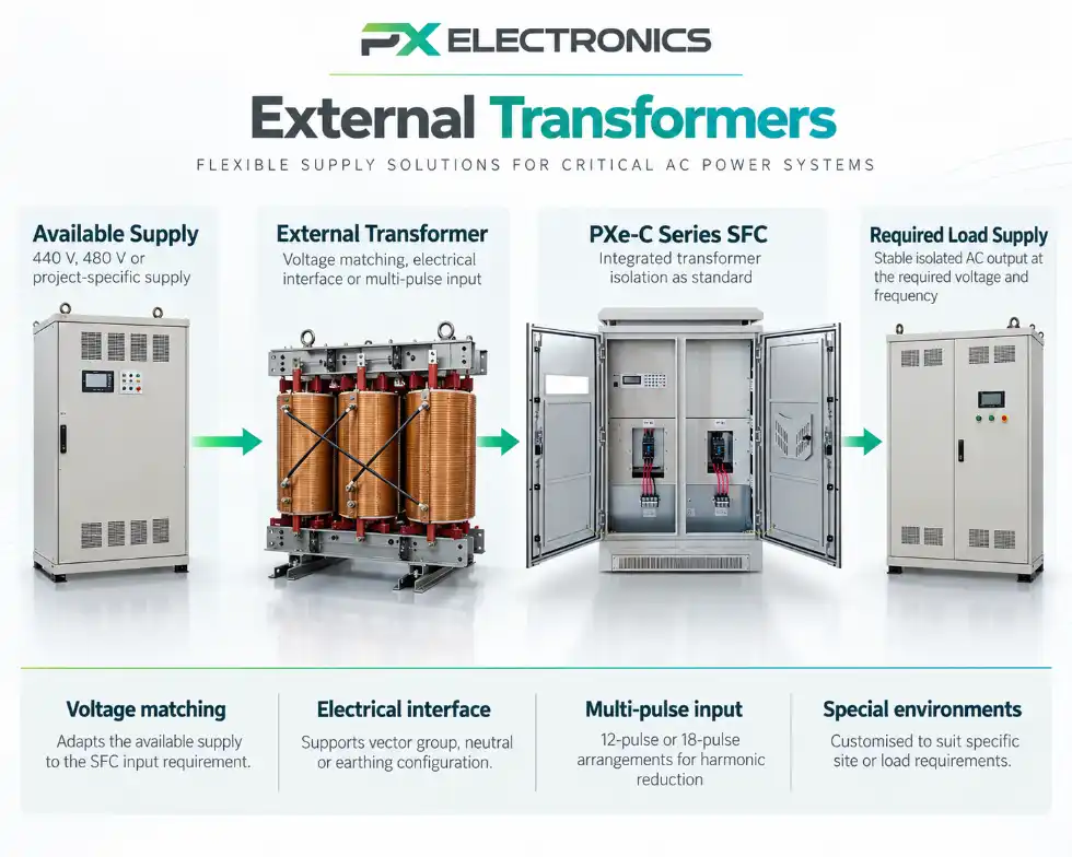 External Transformer Options for PXe-C Series SFCs